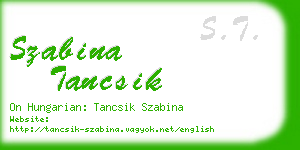 szabina tancsik business card